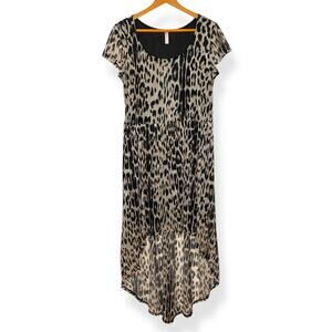 3/$20 Xhilaration women's leopard print lace high low hem maxi dress SZ XL